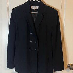 Classic Black Double-Breasted Women's Blazer, size 12